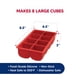 thumbnail image 5 of Bandeja para cubitos de hielo HIC Kitchen Big Block de silicona, 8 cubos grandes, 5 of 6
