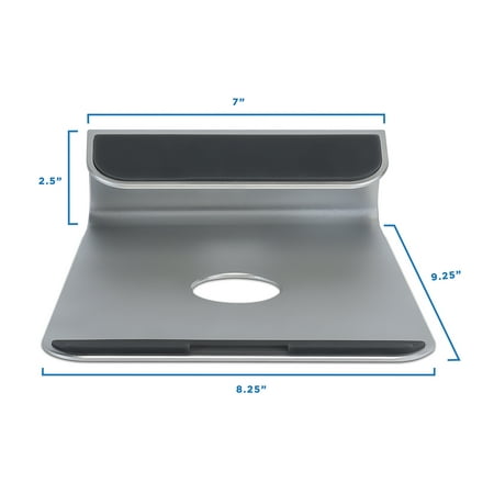 Mount-It! - Tilted Riser Stand for Laptop - Silver