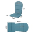 thumbnail image 3 of Aqua Blue Fabric Adirondack Chair Cushion - 48.25” L x 22.25” W - Water-Resistant Outdoor Lounge Cushion for Patio, Deck & Backyard Seating, 3 of 6