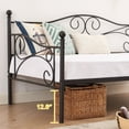 thumbnail image 4 of VECELO Twin Size Metal Daybed, Victorian Platform Sofa Bed Frame for Living Guest Room, Black, 4 of 10