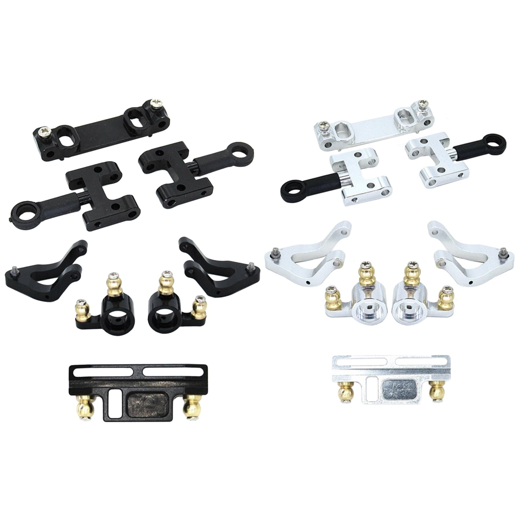 for WPL D12 RC Car Model  Steering Cup Upgrade Kits Metal Upper Lower Swing Arm