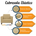 thumbnail image 4 of Cubre Sala Ajustable Stretch Fit Elástico 3 Piezas Melocotton Beige, 4 of 6