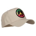 thumbnail image 5 of Peace RGY Rasta Patched Cap - Khaki OSFM, 5 of 5