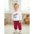 thumbnail image 5 of BemeyourBBs Baby Boy Golf Outfits Long Sleeve Golf Print Sweatshirt + Pants, 5 of 9