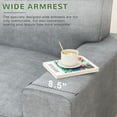 thumbnail image 6 of AAQZ 87" Comfy Sofa for Living Room, 3 Seater Chenille Fabric Couch for Small Space, Light Gray, 6 of 12