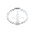 thumbnail image 1 of Aircraft Military Line Mirror Oval Portable Hand Pocket Makeup, 1 of 3