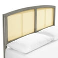 thumbnail image 6 of Modway Sierra Cane Rattan and Wood Full Platform Bed with Splayed Legs in Gray, 6 of 9