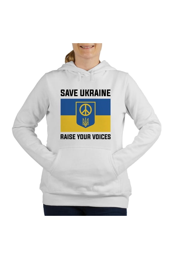 - Save Ukraine Raise Your Voices Women's Hooded Swea - Women's Hooded Sweatshirt