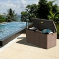 thumbnail image 7 of Decksplore 150 Gallon Pro Edition Lockable Resin Deck Box, Waterproof & UV-Resistant Outdoor Storage Box for Outdoor Cushion,Tools Storage, Brown, 7 of 7