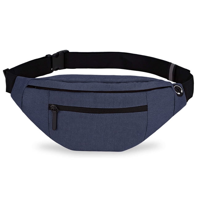 Riñonera grande tipo bandolera con bolsillos con cremallera, ideal como regalo para disfrutar de los deportes, festivales, entrenamientos, viajes, correr, informal, para llevar el teléfono