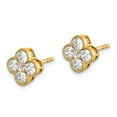 thumbnail image 2 of 14K Yellow Gold Earring Button Women'S Diamond, Lab Grown Round White 8.9 mm, 2 of 2