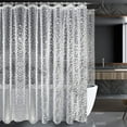 thumbnail image 2 of PEVA Clear Shower Curtain Liner, Heavy Duty Water-Repellent Liner,72"x72", 2 of 17