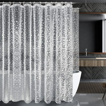 PEVA Clear Shower Curtain Liner, Heavy Duty Water-Repellent Liner,72"x72"