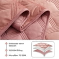 thumbnail image 6 of Moonlight20015 Velvet Bedspread Set Twin Size 2 Piece Comforter Embossed Geometric Pattern Quilt Soft 350GSM Lightweight Reversible Pink, 6 of 10