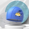 thumbnail image 2 of Bonnet de Bain pour Enfants Hommes et Femmes Bonnet Cheveux Courts 24x15cm Bleu, 2 of 5