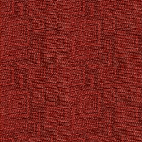 Ahgly Company Indoor Square Patterned Cranberry Red Area Rugs, 7' Square