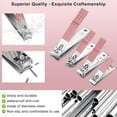 thumbnail image 5 of Women Manicure kit Professional sat Nail Set kit Pedicure Kit 30 in 1 Nail Clippers for Women Grooming Nail Care kit with Luxurious Travel Case Pink, 5 of 17