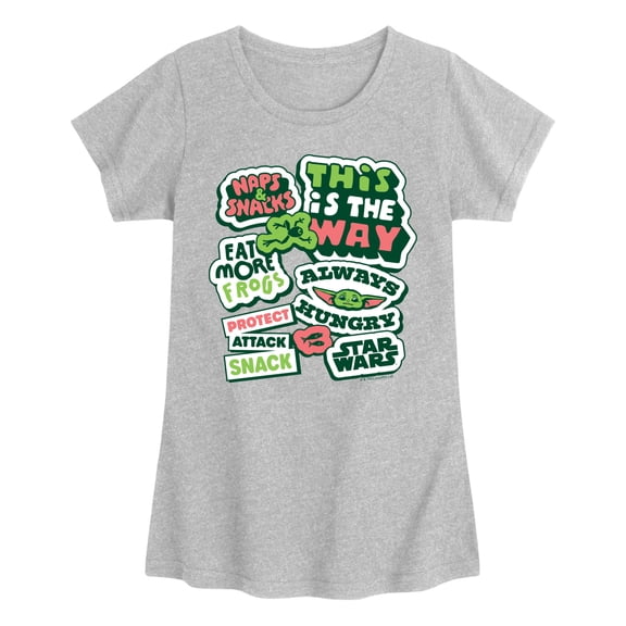 Star Wars - Snack Stickers Fitted Short Sleeve Graphic T-Shirt