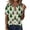 26# Green, variant on Women Casual Christmas Printed Henley Tee, Notched V‑Neck Button Detail Short Sleeve Loose Fit Blouse Tops for Holiday Dark Blue XL