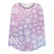 thumbnail image 5 of Camiseta informal para mujer, blusa estampada de manga larga con cuello redondo y fruncido Pompotops  FGAJ9575, 5 of 6