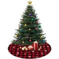 thumbnail image 2 of Christmas Tree Skirt 36 Inches, Large Xmas Tree Skirts, Perfect for Christmas Holiday Home Decoration(Red Plaid), 2 of 7