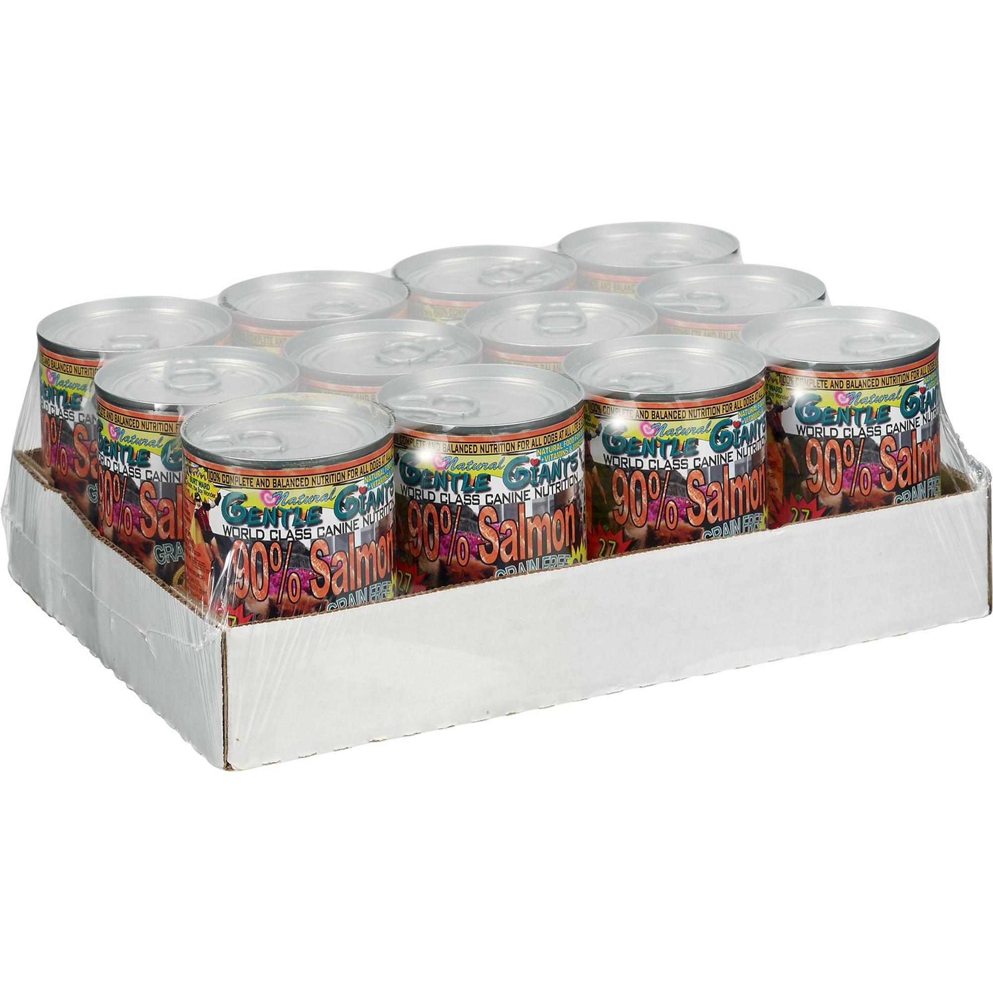 (12 Pack) Gentle Giants Canine Nutrition 90% Salmon Grain-Free Wet Dog Food, 13 Oz