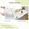 thumbnail image 6 of YFYANG 5FT Rectangular Table Cloth, Waterproof Polyester Foliage Flower Design Table Cover, Indoor Outdoor Decorative Tablecloths with Elastic Edge, 6 of 8