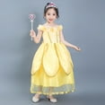 thumbnail image 5 of HAWEE Princess Dress Up Yellow Costume for Girls Birthday Cosplay Party with Accessories, 5 of 7