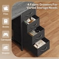 thumbnail image 6 of Amadwell 47" Gaming Computer Desk with LED Lights, Power Outlets, Home Office Writing Desk with 4 Drawers, Gray, 6 of 9