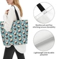 thumbnail image 3 of Fotbe PUG HEAD And Flower Bolsa Tote Estética de Lona con Estampado para Mujer - Bolsa Reutilizable de Hombro Casual para Vacaciones, Compras, Trabajo y Gimnasio, 3 of 8