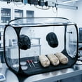 thumbnail image 2 of Mushroom Cultivation Tent, 38" x 20" x 25" Transparent Plastic Grow Chamber with Foldable Frame, Elastic Armholes & 2 Spray Bottles, 2 of 8
