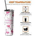 thumbnail image 6 of Flamingo Tumbler Pink Flamingo Gifts For Women Best Mug Cute Coffee Tumbler Birthday Gifts 20 Oz Vacuum Insulated Stainless Steel Bottle Travel Mug Coffee Cup Water Wine Gifts to Daughter Friend Mom, 6 of 6