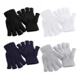 thumbnail image 1 of 4 Par Guantes Sin Dedos Invierno Tejidos Liso,hombre Mujer, 1 of 7