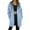 Light Blue, variant on Womens Jacket Women's Autumn Winter Solid Color Mid Length Lined Zipper Jackets Womens Trench Coat Beige L