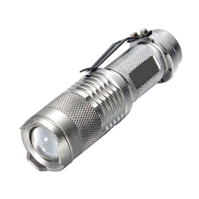 Mini Tactical LED Flashlight Torch Outdoor Adjustable Focus Zoom Flash Light