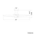thumbnail image 4 of Corona 52" Brushed Nickel/Matte Black Dimmable LED Smart Flush Mount Ceiling Fan with Remote Control, 4 of 7