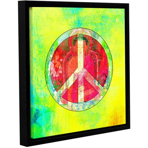 ArtWall Elena Ray "Peace Sign" Gallery-Wrapped Floater-Framed Canvas