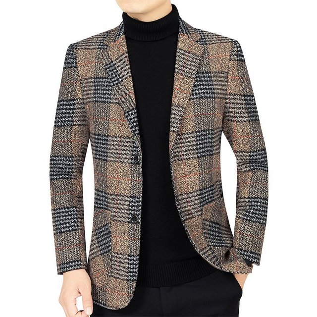 Traje de primavera Chaqueta de hombre Ropa casual de hombre de mediana edad Traje pequeño casual de papá de primavera y otoño