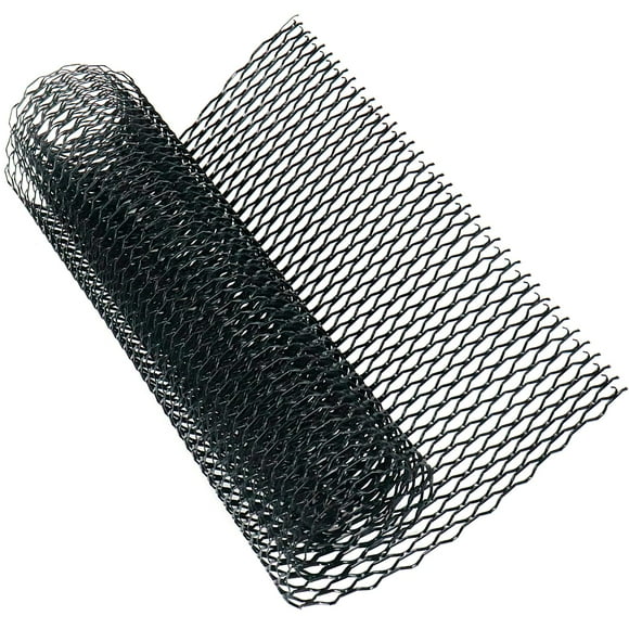 Modengzhe Hoja De Malla Para Parrilla De Coche De 40 X 13 Pulgadas, Rollo De Malla Multifuncional De Aleación De Aluminio Pintado En Negro, Rejillas En Forma De Gaviota De 8 X 25 Mm