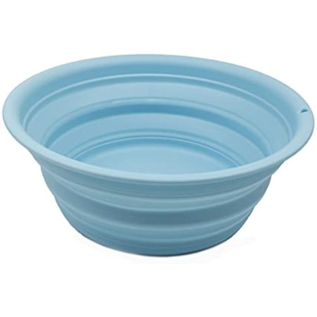 Sammart 5.5L (1.45 Gallon) Collapsible Tub - Foldable Dish Tub - Portable Washing Basin - Space Saving Plastic Washtub (Sea Angel, 1)