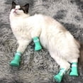 thumbnail image 4 of Scratch Resistant Cat Shoes Adjustable Rubber Gloves Claw Protection Bath Shaving 4 Pieces, 4 of 5