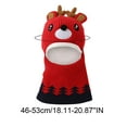 thumbnail image 3 of NAISIBABY Kids Winter Knit Hat, Reindeer Protector Head & Neck Thicken Plush Beanie Cap Red Free Size, 3 of 3
