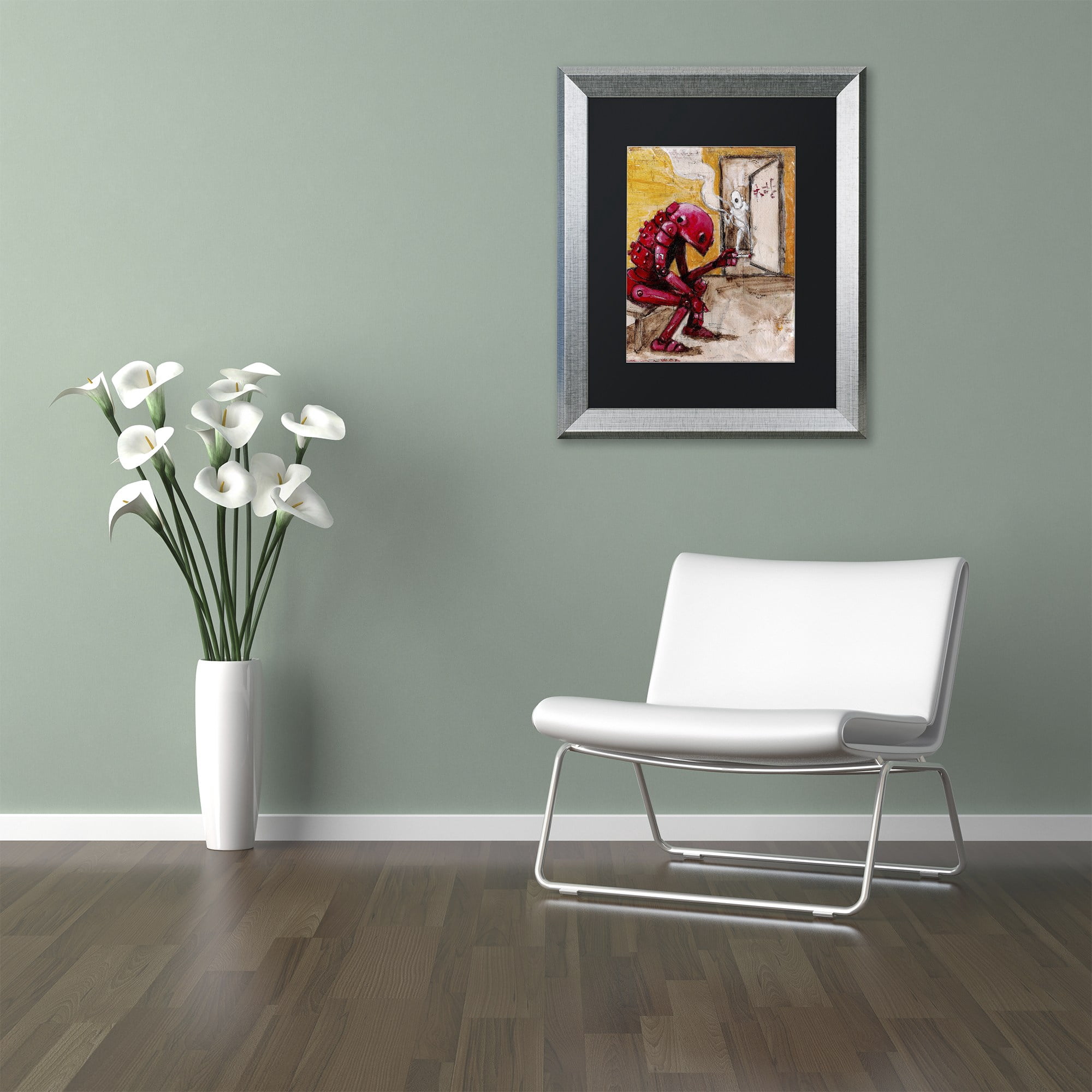 Trademark Fine Art 'Obsolete' Canvas Art by Craig Snodgrass, Black Matte, Silver Frame