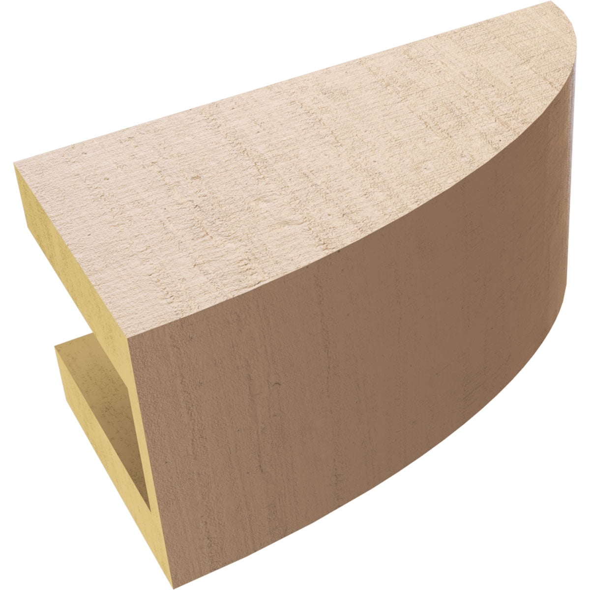 4"W x 8"D x 4"H Wide Durham Rough Cedar Woodgrain TimberThane Corbel, Primed Tan