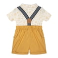 thumbnail image 2 of Disney Winnie the Pooh Ribbed Polo Bodysuit and Shorts Outfit Set Newborn to Infant, 2 of 5
