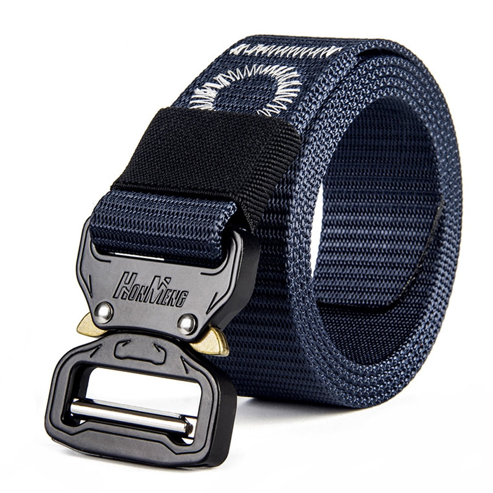 Twod Tactical Webbing Belt Military Style Nylon Belt with Heavy-Duty Quick-Release Buckle