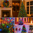 thumbnail image 4 of 4 Pack Solar String Lights Outdoor Waterproof, 480 LED Multicolor with 8 Modes and Adjustable Solar Panel for Garden Patio, 4 of 7