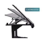 Height Adjustable Drawing and Drafting Table - Black