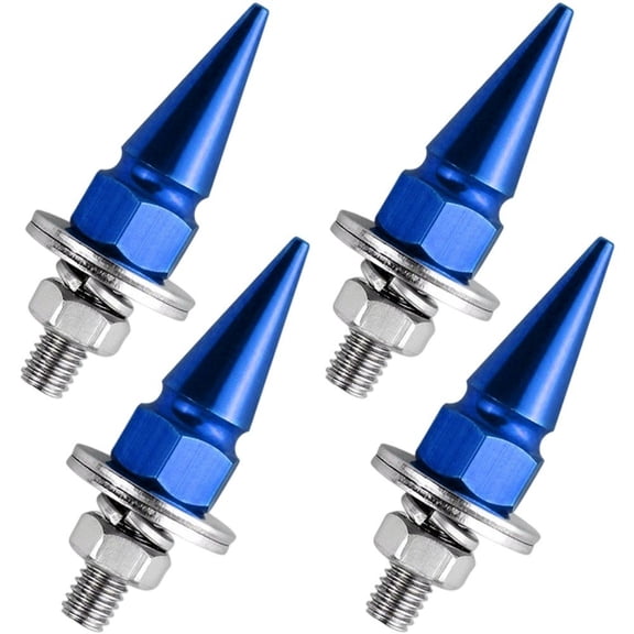 4pcs M6 Threaded Tips Screw Aluminium Alloy Bolts Car Modified Fasteners M6 Spike Fasteners for Universal License Plate