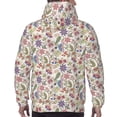 thumbnail image 7 of Cauagu Paisley Flowers for Men's Pullover Hooded Sweatshirt Athletic Casual Hoodie Aautumn Hoodie Sweatshirt for Men Pullover Casual Hooded Sweatshirt-Small, 7 of 7